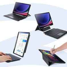 Dux Ducis DK futrola s tipkovnicom za Samsung Galaxy Tab S10 Plus / S9 Plus / S9 FE Plus, crna