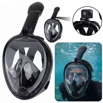 slomart LEAN TOYS maska za ronjenje preko cijelog lica (AntiFog, crna L/XL)