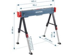 Extol Premium Građevinska koza 8859999 folding construction goat 1 piece, load capacity 550kg, height 60-85cm