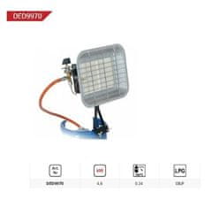 DEDRA DEDRA DED9970 električni grijač prostora 4600W - Srebrni