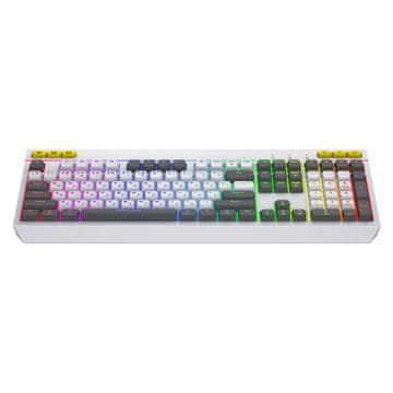 slomart HATOR Icefall gaming tipkovnica, USB, US English QWERTY, bijela