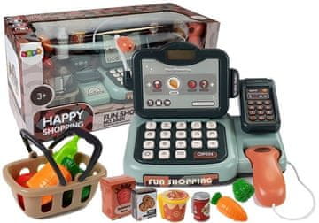 slomart LEAN TOYS Set blagajne za igru trgovine - mikrofon, zvuk, terminal