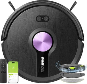 slomart FAMIVAC R10 robot usisavač s brisanjem, 6000Pa, 200min, ljubičasta