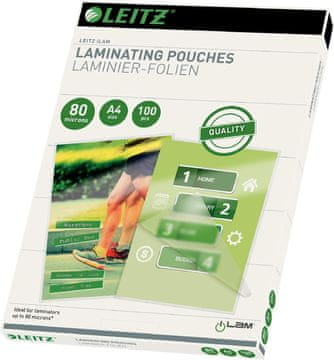 Leitz Leitz Vruće folije za laminiranje A4, 80 mic, sjajne, 100 komada