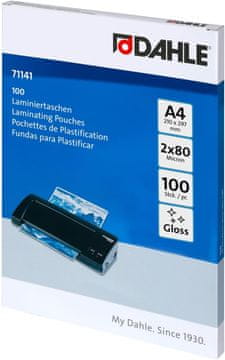 Dahle Dahle Folije za laminiranje A4, 160 Mikron (2x80), sjajne, 100 komada