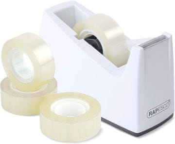 RAPESCO Rapesco 1620 dispenzer za traku 300, bijeli, 25 mm jezgra, 4 role trake