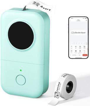 Phomemo Phomemo D30 Bluetooth uređaj za izradu naljepnica, crni, samoljepljivi