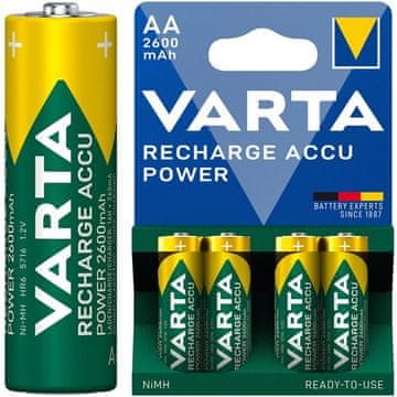 Varta AA Mignon/HR6 (5716) 1,2V 2600 mAh 4 kom punjiva baterija