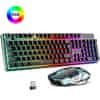 LifeSmart Bežična gaming tipkovnica i miš sa 104 tipke,3200 DPI i RGB LED osvjetljenjem