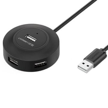 Northix UGREEN USB 2.0 Hub 4x USB-A, 1m - Crni
