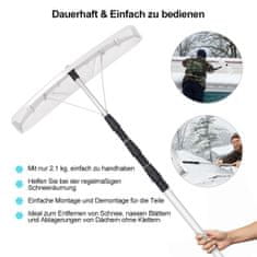 Northix Aluminijska lopata za snijeg 201-630 cm s gumenim rubom za čišćenje snijega za krov