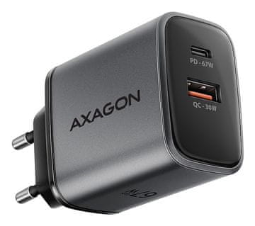 AXAGON Axagon ACU-PQ67 PD3.0 & QC4+ Zidni punjač 2x USB-C 67W