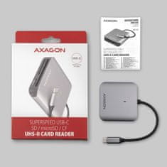 AXAGON Axagon CRE-S3C čitač kartica USB-C 3.2 Gen 1, 3 utora, UHS-II