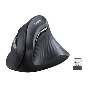 slomart Ugreen MU008 ergonomska bežična miš, Bluetooth, crna