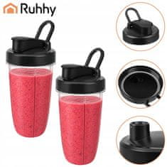 Ruhhy Električni blender i mikser od stakla od 1200 W i vrč crne boje