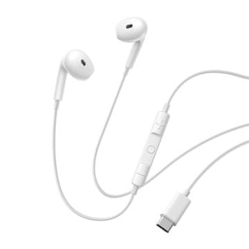 BASEUS USB-C žičane slušalice u uhu - bijele
