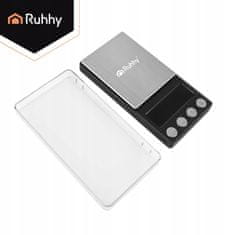 Ruhhy Digitalna mini LCD džepna vaga za nakit 500-0.01 g osvijetljena crna