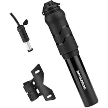 ROCKBROS Mini ručna pumpa za bicikl s crijevom za Presta Schrader ventile - crna