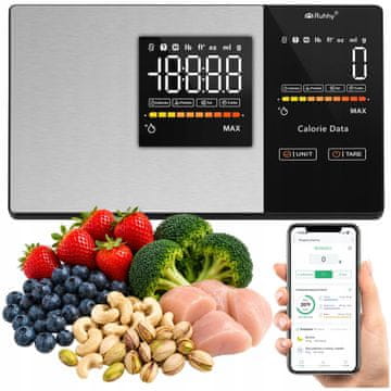 Ruhhy Pametna digitalna kuhinjska vaga 5000-1g LCD bluetooth
