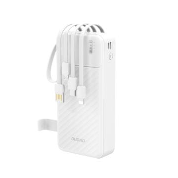 DUDAO K11 Pro 20000mAh Powerbank s ugrađenim kabelima - bijela