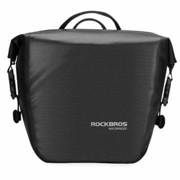 ROCKBROS Vodootporna torba za bicikl za prtljažnik s remenom za rame 10-14l - crna