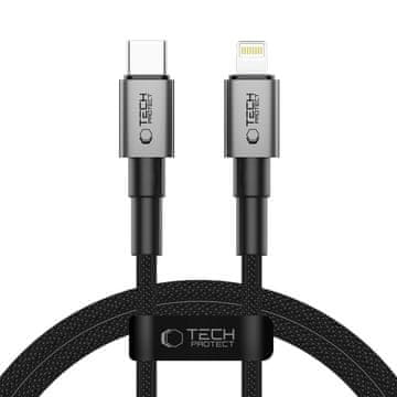 Tech-protect Kabel USB-C - Lightning UltraBoost DNA PD 27W 3A 100 cm - sivi