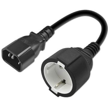 Qoltec adapter IEC 320 C14/ SCHUKO | 0,15M