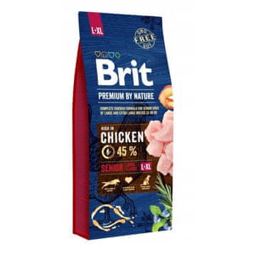 Brit Premium By Nature suha hrana za pse Senior L XL 15 kg