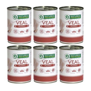 Nature's Protection teleća hrana za štence 6x400g
