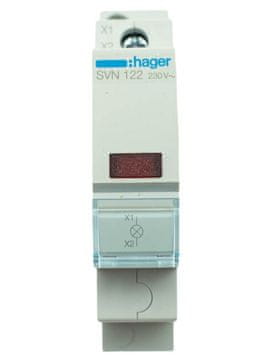 Hager Crvena LED indikatorska lampica 230VAC SVN122