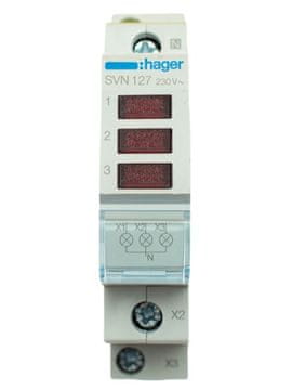 Hager LED signalna lampa 3xcrvena 230VAC SVN127