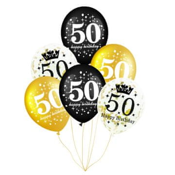PartyPal Set balona za 50. rođendan, 6 komada.