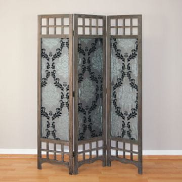 Homestyle4U Pregrada za prostor, pregrada s 3 panela, 120x2x170 cm, smeđa