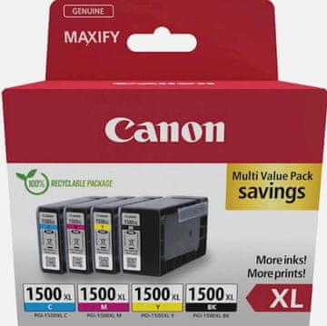 Canon PGI-1500XL višenamjenski set ulošaka: cijan, magenta, žuta, crna za MAXIFY MB2050/MB2350/MB2150/MB2750/MB2155