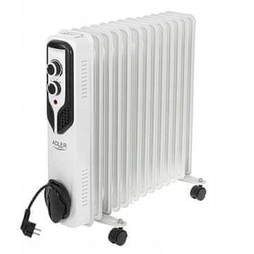 Heater ADL AD 7818 uljni radijator, 13 rebara, crno/bijeli