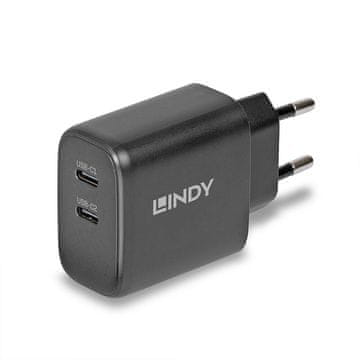 Lindy Lindy 65W USB C GaN punjač, 2x Type C priključka