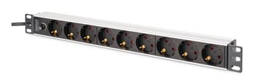 Digitus Digitus DN-95437 PDU razvodna letvica 9 AC utičnica, 1U, crno-srebrna, 2m kabel