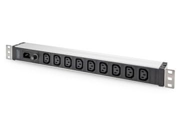 Digitus Digitus PDU razvodna letvica s aluminijskim profilom, 9 utičnica, IEC C14 ulaz, 1U