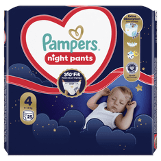Pampers Night Pants hlače pelene, veličina 4, 25 pelena, 9-15 kg