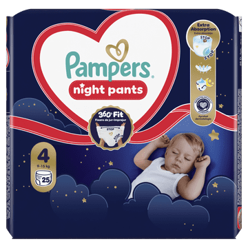 Pampers Night Pants hlače pelene, veličina 4, 25 pelena, 9-15 kg