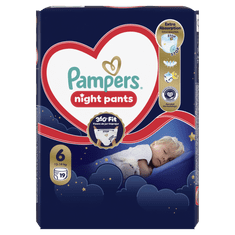 Pampers Night Pants hlače pelene, veličina 6, 19 pelena, 15+ kg