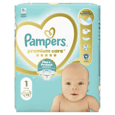 Pampers pelene Premium Care 1 Newborn (2-5 kg), 72 komada