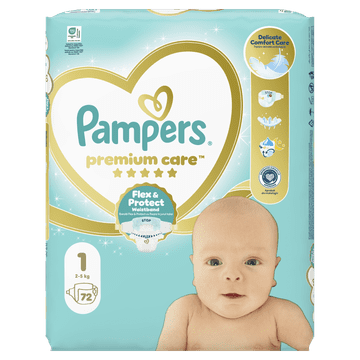 Pampers pelene Premium Care 1 Newborn (2-5 kg), 72 komada