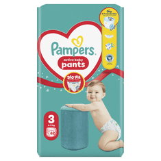 Pampers Pants pelene hlačice, Veličina 3, 6 -11 kg, 62 komada