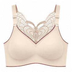 VIVVA® Bežični grudnjak za podizanje grudi, široki bočni dijelovi, prozračan materijal, uklonjivi umetci, veličine M–2XL | BUTTERBRA Bež M