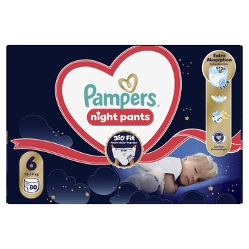 Pampers Night Pants pelene gaćice, veličina 6, 13–19 kg, 80/1