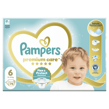 Pampers Premium Care pelene, veličina 6, 13–18 kg, 76/1