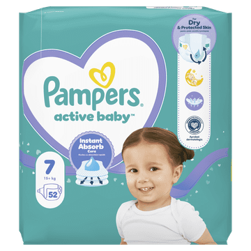 Pampers Active Baby pelene, veličina 7, 15+ kg, 52/1