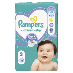 Pampers Active baby pelene, veličina 3, 6-10 kg, 70/1