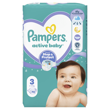 Pampers Active baby pelene, veličina 3, 6-10 kg, 70/1